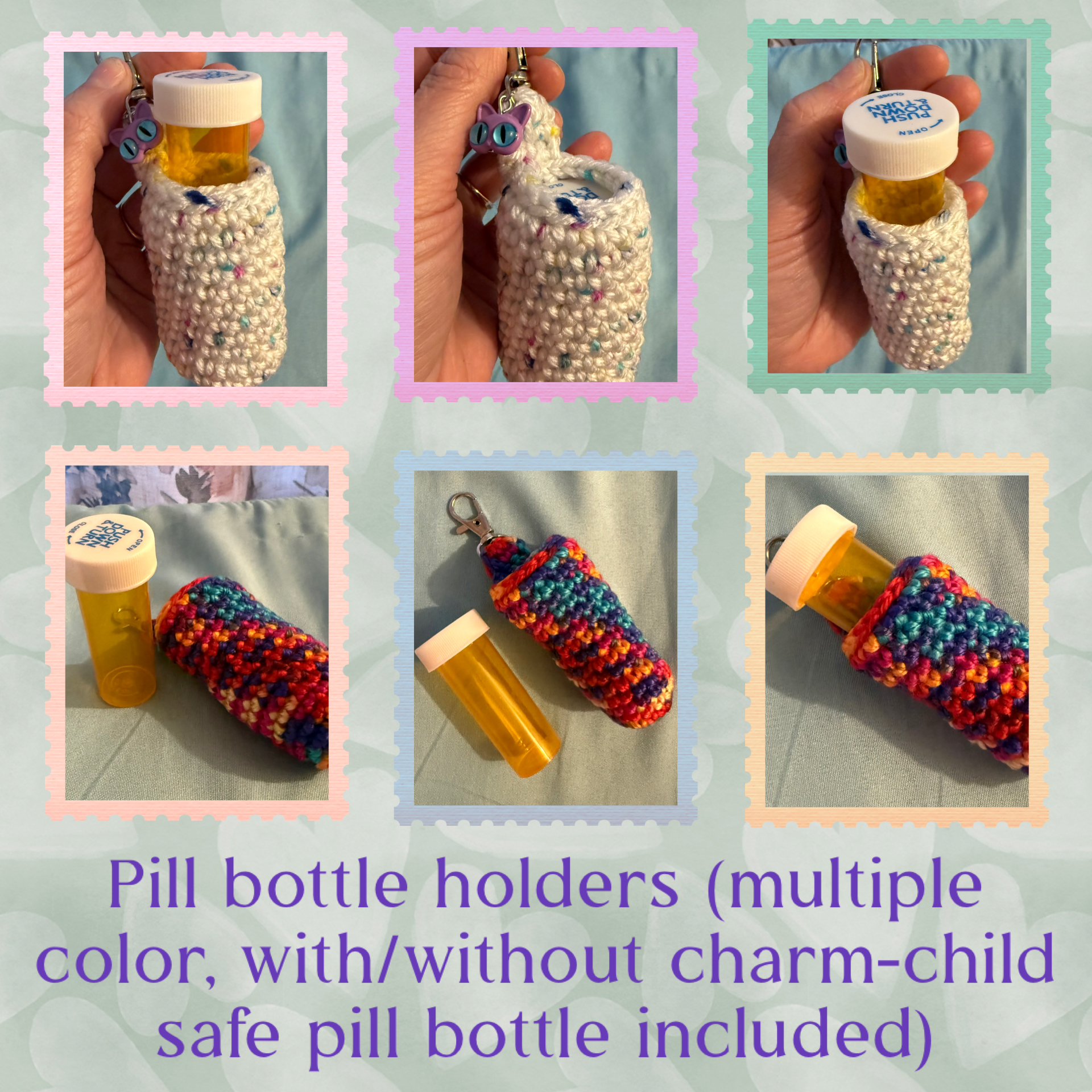Handmade pill bottle holder